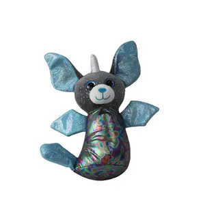 定制设计独角兽毛绒玩具制造创意鱼体独角兽头毛绒玩具