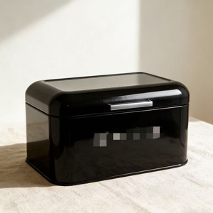 Caja Italiana Retro de Acero Inoxidable 304 - 5 Opciones de Color, Tapa Hermética, Favorita en las Redes Sociales <span class=keywords><strong>para</strong></span> la Organización del Hogar, Caja <span class=keywords><strong>para</strong></span> Guardar Pan - Product Image 1
