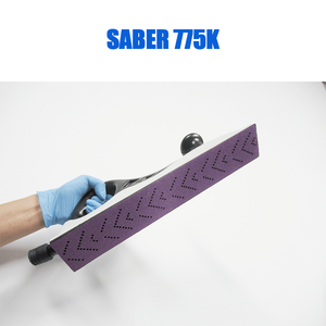 Werkseitige Lieferung von Schleifstreifen mit mehreren Löchern, geschliffen, lila Filmkeramik-Schleifpapier blatt zum Polieren von Autos und Holz - Product Image 3