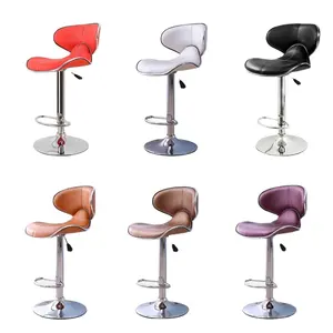 Barhocker New Design Modern Metal Legs PU Seat Swivel Office Commercial Kitchen Bar Stool scaun de bar chair with backrest