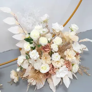 Flores artificiales de seda falsas para decoración, arco redondo para boda, fiesta, pared del hogar, jardín, Hotel, al aire libre