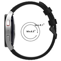 Bracelet en Silicone + cuir pour Samsung Galaxy Watch 5 Pro Watch 4 Classic Metal Black Buckle