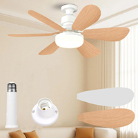 Ventilateur de plafond avec lumière de 16 pouces, variateur d'intensité, douille fermée E26 E27, ventilateur de plafond avec lumière et télécommande
