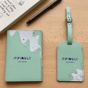 Juego de Porta Tarjetas de Visita de Cuero PU Personalizado, Funda para Pasaporte y Etiqueta para Equipaje para Maletas - Product Image 5