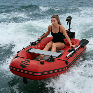 Hailebao Gommone <span class=keywords><strong>Elettrico</strong></span> Gonfiabile da Pesca, Barca Rigida con Fondo Rinforzato, Capacità 2 Persone, Dinghy per Fiumi e Laghi - Product Image 4