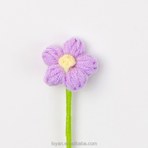 Flor Artificial <span class=keywords><strong>de</strong></span> <span class=keywords><strong>Ganchillo</strong></span> Hecha a Mano <span class=keywords><strong>de</strong></span> 4 cm, Pequeño Ramillete <span class=keywords><strong>de</strong></span> <span class=keywords><strong>Flores</strong></span>, Decoración para Bodas y Hogar - Product Image 6