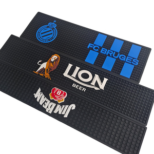 Custom Printed Silicone PVC Bar Runner Rubber Pub Mat Beer Spill Pad Rail Mat Drip Tray Non Slip Service Mat Table Coaster - Product Image 1
