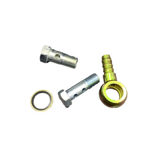 Connecteur de tuyau hydraulique 57 mm, tête sphérique filetée, vis creuse plate avec joint pour tuyau diesel - Product Image 3