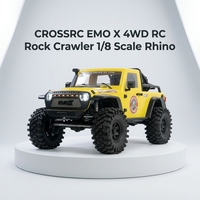 CROSSRC EMO X 4WD RC Rock Crawler à l'échelle 1/8 avec essieux portiques Rhino, boîte de vitesses à 2 rapports, blocage de différentiel, camion professionnel RTR pour hobby
