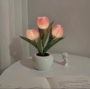Lampe de chevet LED Tulipe pour Dropshipping Shopify, Cadeau Fête des Mères, Décoration Romantique Chambre 520, Lumière Blanche Chaude - Product Image 6