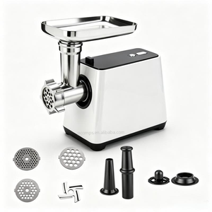 Hachoir à <span class=keywords><strong>viande</strong></span> domestique 1200W avec moteur <span class=keywords><strong>en</strong></span> cuivre, fonction de verrouillage, marche arrière, anti-blocage, 3 types de disques métalliques, kit saucisses et kibbeh - Product Image 1