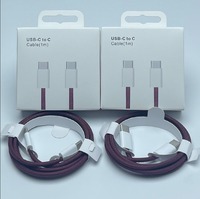 Câble de charge USB-C vers USB-C PD tressé en nylon résistant à l'usure, 1 m, accessoire de charge pour smartphone pour iPhone 15-18