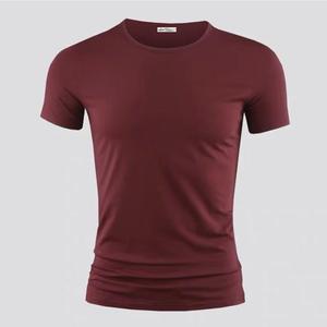 Herren Kurzarm T-Shirt Sommer Einfarbig Lässiger Rundhals Slim Fit Atmungsaktives Lauf-T-Shirt für Männer - Product Image 6