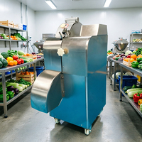 Industriële hogesnelheids 3D groentesnijmachine automatische aardappel ui okra snijapparatuur voedselverwerkings productielijn