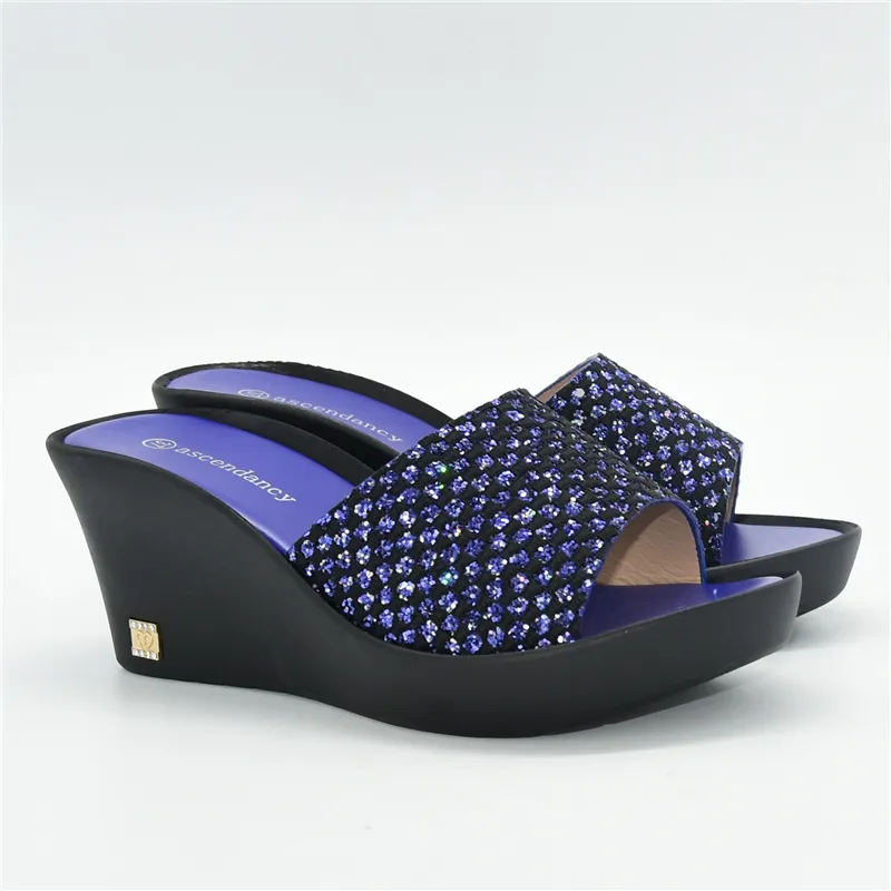 summer slippers for women slipper 222-16 8cm purple