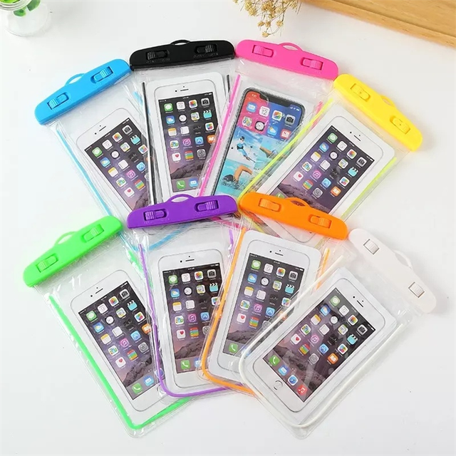 Custom logo Underwater Touch Screen Mobile Cell Phone Case Travel Swim Plastic Waterproof Cell Phone Bag Pouch