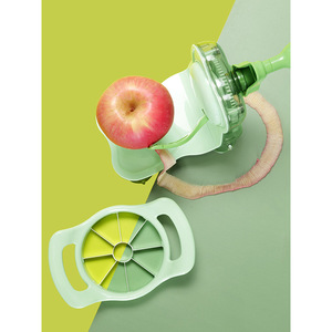 Giá Rẻ Bán Buôn FDA Chứng Nhận 2-Trong-1 Thép Không Gỉ Và Nhựa Trái Cây Peeler Slitter Thuận Tiện Của Nhãn Hiệu Nhanh Chóng Apple Peeler - Product Image 4