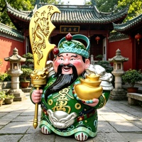Sculptures Guan Yu colorées de taille personnalisable BZY (modèles d'extérieur ou de bureau) pour la décoration intérieure, statues en résine