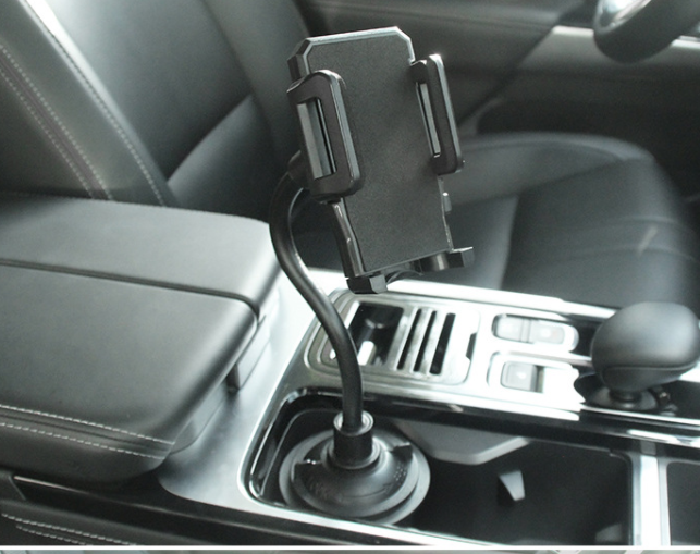 Universal Adjustable Car Cup Holder Phone Mount Bracket - Long Arm Gooseneck for iPhone 15 Pro Max A