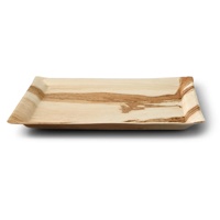 Plateaux rectangulaires en feuilles de palmier de canne à sucre, format gastronorme, empilables et faciles à manipuler, 32,5 cm x 26,5 cm