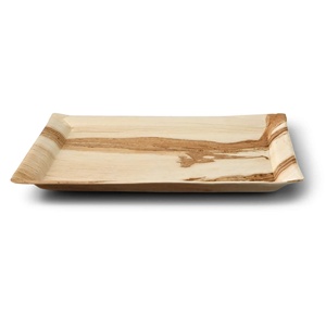 Plateaux rectangulaires en feuilles de palmier de canne à sucre, format gastronorme, empilables et faciles à manipuler, 32,5 cm x 26,5 cm - Product Image 4