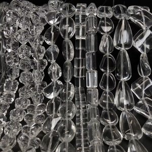 White Crystal Flower Star Butterfly <strong>Round</strong> Square Heart Shape Faceted Glass <strong>Beads</strong> for Jewelry Necklace and Bracelet Making - Product Image 1