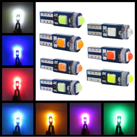 Ampoules LED de voiture T5 3030 3SMD Ampoules LED de tableau de bord de voiture Ampoules latérales de tableau de bord Lampe de tableau de bord 12V Blanc Bleu glacé Rouge Vert Rose