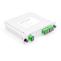 SC UPC APC adaptor Simplex dupleks LGX kaset 1X4 bahan ABS kabel enam merek PLC pemisah serat
