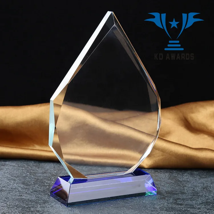 China Hot Selling Klassieke Ijsberg Blank Glas Plaque Awards K9 Custom Kristallen Trofeeën