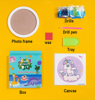 Cristal Diamant Peinture Oeuvre Licorne Arts DIY Diamant Dot Peinture Enfants Kits Avec Cadre Rond