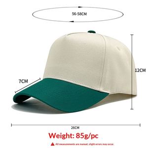 Al por Mayor, 100% Algodón Twill, 5 Unidades, Nueva Calidad OEM, Beige Verde Bicolor, Logotipo Bordado Personalizado, Deportivo, Ajustable, Clásico - Product Image 4