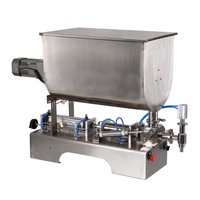 Machine de remplissage de pâte de haricot de sauce épaisse de remplisseur de bouteille de piston semi-automatique de popularité avec le malaxeur de dosage