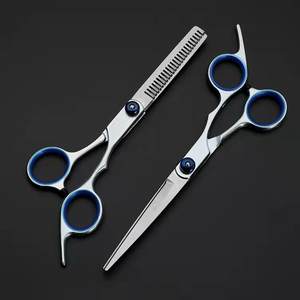 กรรไกรตัดผมสแตนเลส กรรไกรซอยผมด้ามยาว อุปกรณ์ทำผมมืออาชีพสำหรับใช้ในร้านเสริมสวย - Product Image 5