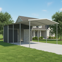 ESGC1120-H260 Abri de voiture individuel en acier robuste pour extérieur, garage portable avec abri métallique