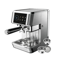 Cafetera Premium de Doble Caldera, Acero Inoxidable, Pantalla Táctil, Portafiltro de 51/58 mm, Espumador de Leche, Semiautomática