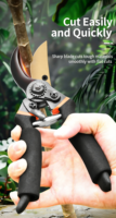 Sécatrices en acier - Ciseaux de jardin robustes pour la taille des branches d'arbres, des fleurs et des bonsaïs, outils de jardinage qui permettent de gagner du temps