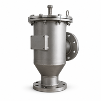 Soupape de purge de réservoir industriel, soupape de décharge de pression et de vide (PVRV) avec sortie de ventilation à bride et raccordement par tuyau, en acier inoxydable SS304 SS316L