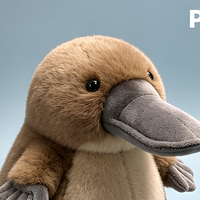 Peluche personnalisée en forme d'oiseau à bec de canard, jouet en coton PP, fausse fourrure de lapin, peluche longue ou courte, poupée douce, OEM ODM