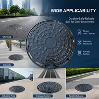 Caisse d'accès ronde en fonte ductile ZHENHAN pour égouts sanitaires EN124 D400, bitume/noix de palme noir pour drainage routier