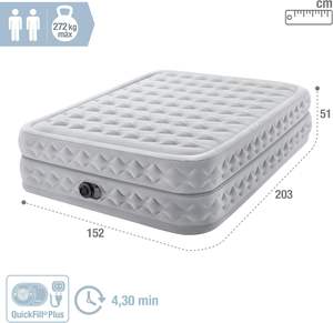 <span class=keywords><strong>INTEX</strong></span> 64488 64490 Colchón tamaño Twin/Queen Cama inflable de lujo de dos pisos Colchón de aire para <span class=keywords><strong>2</strong></span> personas Colchón flocado - Product Image 4