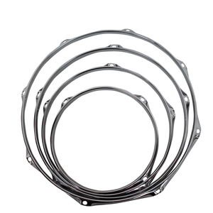 Accessori per Batteria all'Ingrosso: Cerchi per Rullante in Metallo Stampato di Varie Spessori (1.2mm, 1.5mm, 2mm) <span class=keywords><strong>e</strong></span> Diverse Dimensioni, con Fori Inclusi - Product Image 6
