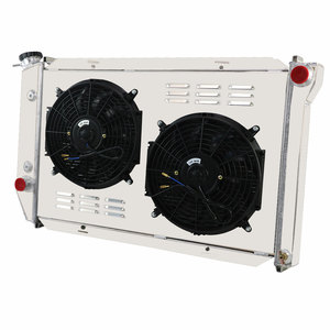 GTGMOTO Cubierta de Radiador de <span class=keywords><strong>4</strong></span> Filas con Ventilador para <span class=keywords><strong>FORD</strong></span> LTD II RANCHERO LINCOLN <span class=keywords><strong>MARK</strong></span> V 1972-1979 - Product Image 1