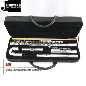 2023 Jingying Music Professional Cupronickel Body Head Joint Overall Silver Plating Alto <span class=keywords><strong>Flûte</strong></span> avec Joint de <span class=keywords><strong>tête</strong></span> incurvé droit - Product Image 6