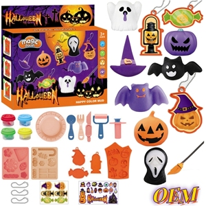 TOMMABO Halloween <span class=keywords><strong>maison</strong></span> Slime ensemble bricolage à la main pâte à <span class=keywords><strong>modeler</strong></span> Kit cadeaux pour enfants filles garçons - Product Image 2