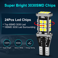 Accessoires de voiture Led ampoule intérieur de voiture 24SMD 3030 T15 921 W16W clignotant frein feu de stationnement arrière lampe automobile Led lumière de voiture