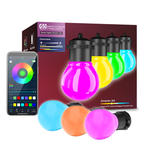 Rgbic thông minh <span class=keywords><strong>LED</strong></span> bóng Vòng hoa đa-màu Cổ Tích chuỗi đèn không thấm nước IP67 đèn cho ngoài trời cho kỳ nghỉ Wedding party trang trí nội thất - Product Image 1