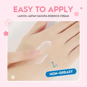 LAIKOU Japón Sakura Mositurzing Anti Arrugas Sakura Cara Hidratante Colágeno Crema