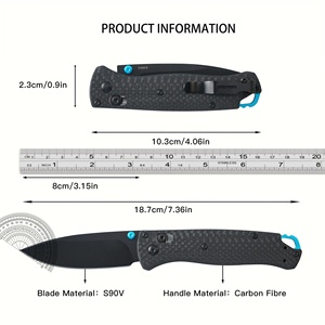 Couteau pliant en <span class=keywords><strong>acier</strong></span> inoxydable Bm535-5 en fibre de carbone, fabriqué en Chine, <span class=keywords><strong>pour</strong></span> le camping et la randonnée, avec une <span class=keywords><strong>lame</strong></span> en <span class=keywords><strong>acier</strong></span> monobloc - Product Image 2