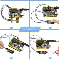 Kit Sensor Keyestudio 37 in 1 V2.0, Modul Sensor untuk Pembelajaran Pemrograman STEM, Starter Box dengan Board UNOR3 untuk Arduino