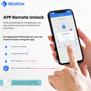 Tediton serrure intelligente sinh trắc học kỹ thuật số kết hợp ngón tay in mật khẩu ttlock khóa cửa thông minh cho cửa gỗ - Product Image 5